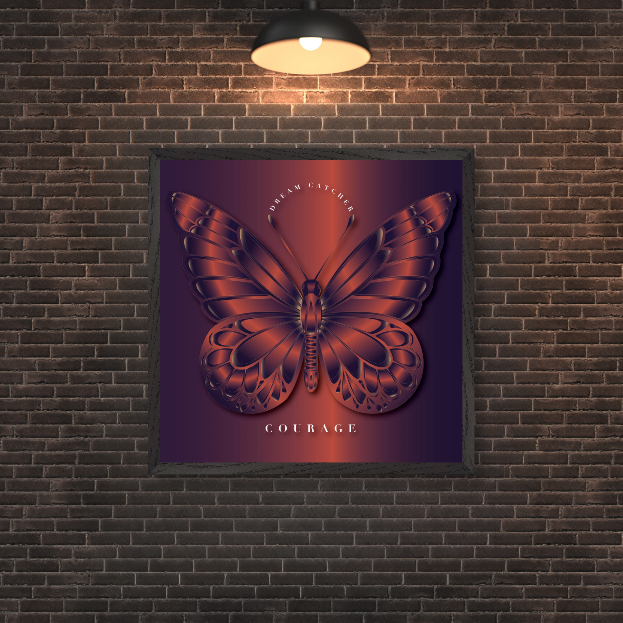 Amber Dream Catcher "Courage" Framed Art Print — Reclaim Everything