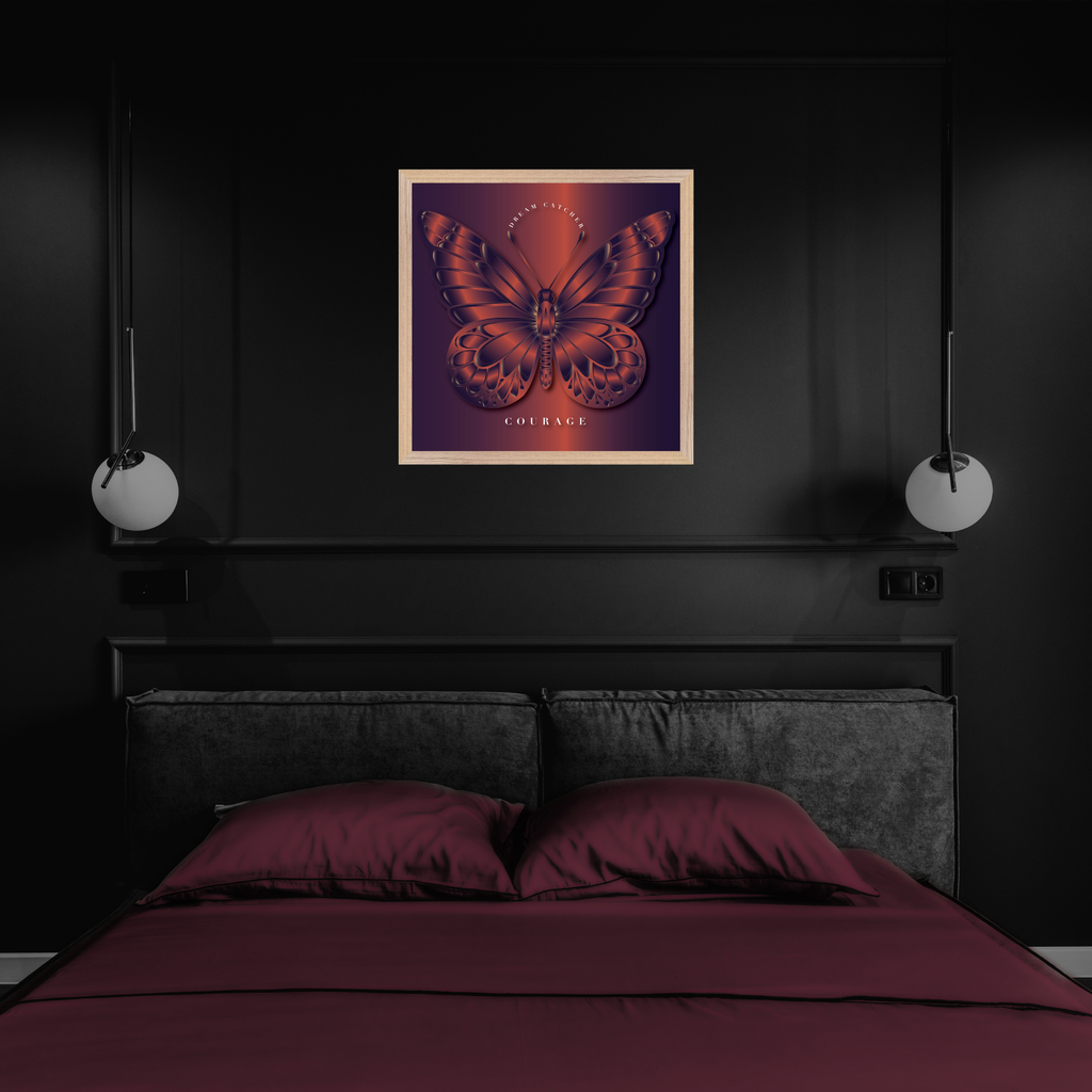 Amber Dream Catcher "Courage" Framed Art Print — Reclaim Everything