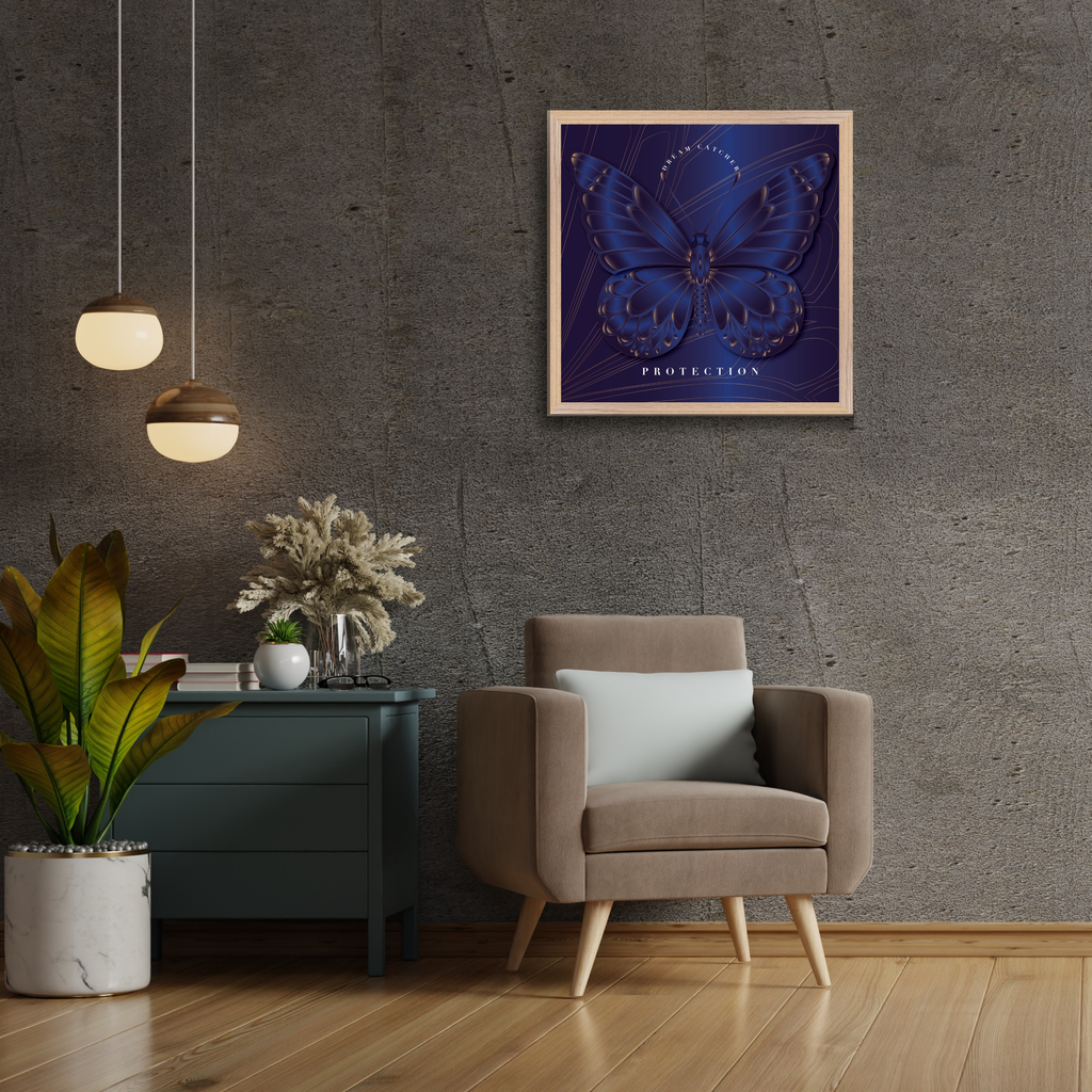 Sapphire Dream Catcher "Protection" Art Print — Safe in the Dark