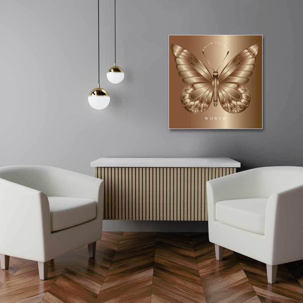 Gold Dream Catcher "Worth" Framed Art Print — Forged in Fire