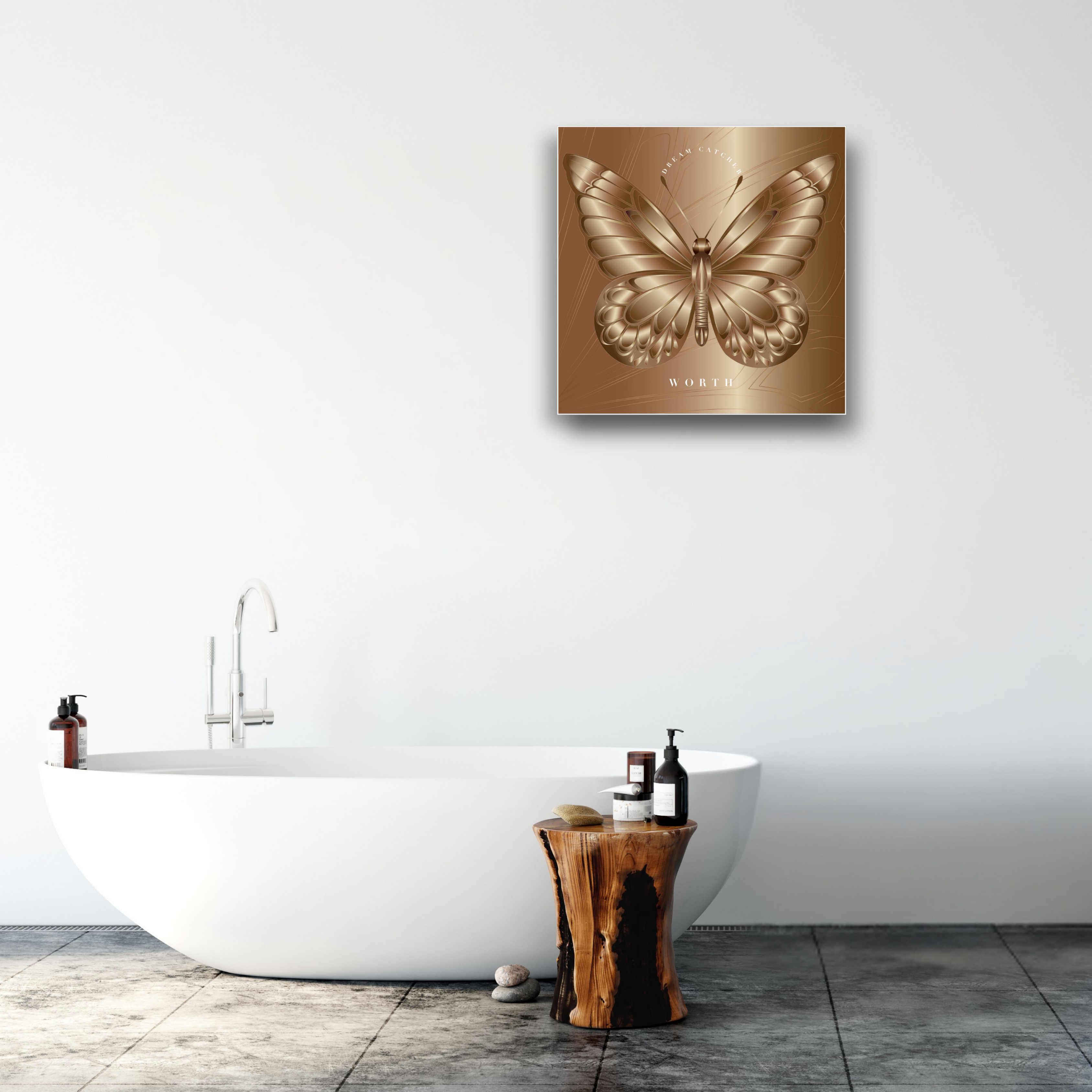 Gold Dream Catcher "Worth" Framed Art Print — Forged in Fire
