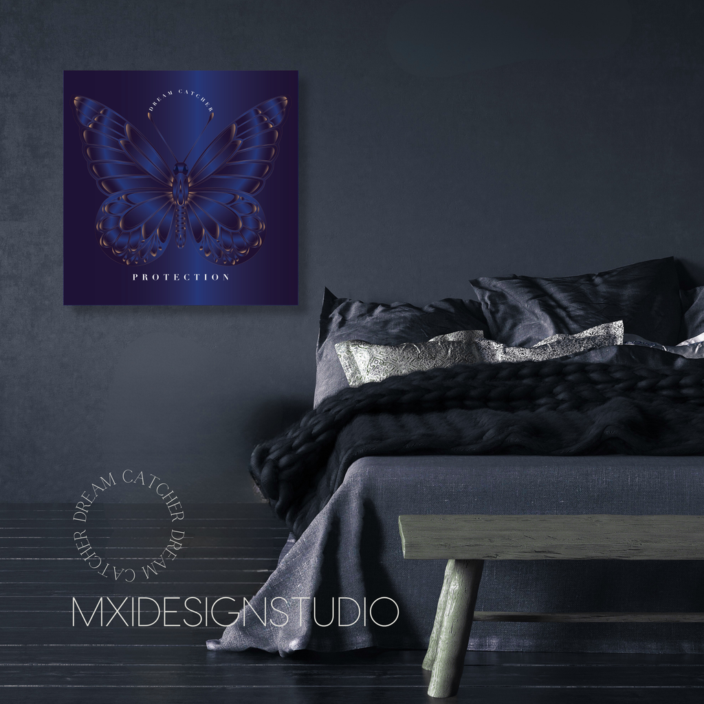 Sapphire Dream Catcher "Protection" Art Print — Safe in the Dark