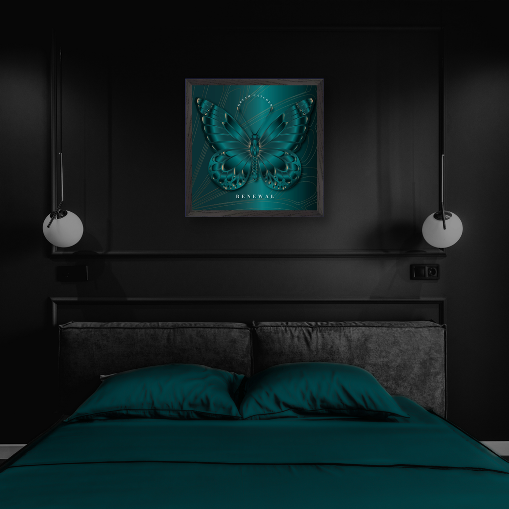 Emerald Dream Catcher "Renewal" Framed Art Print — Peace Before Revival