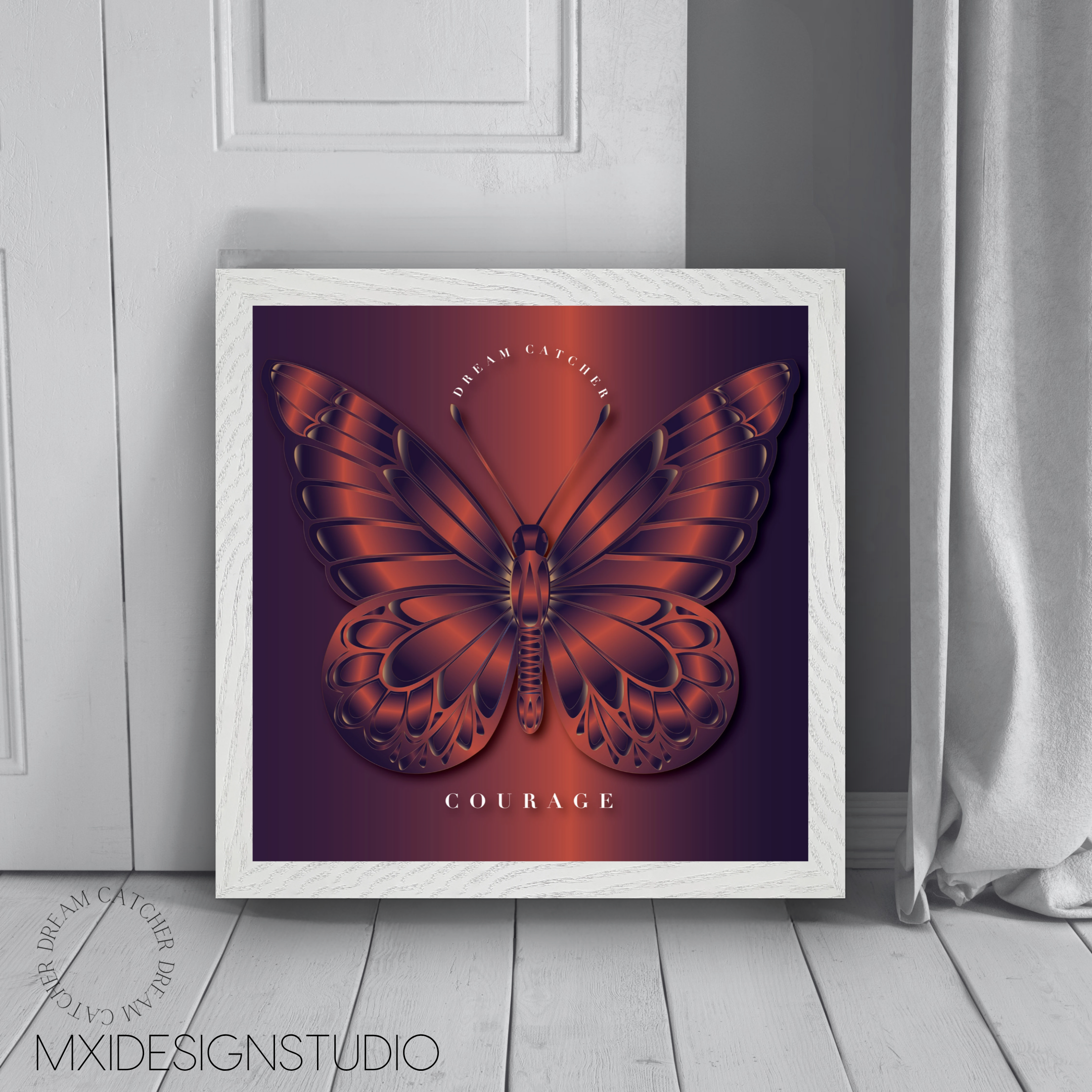 Amber Dream Catcher "Courage" Framed Art Print — Reclaim Everything
