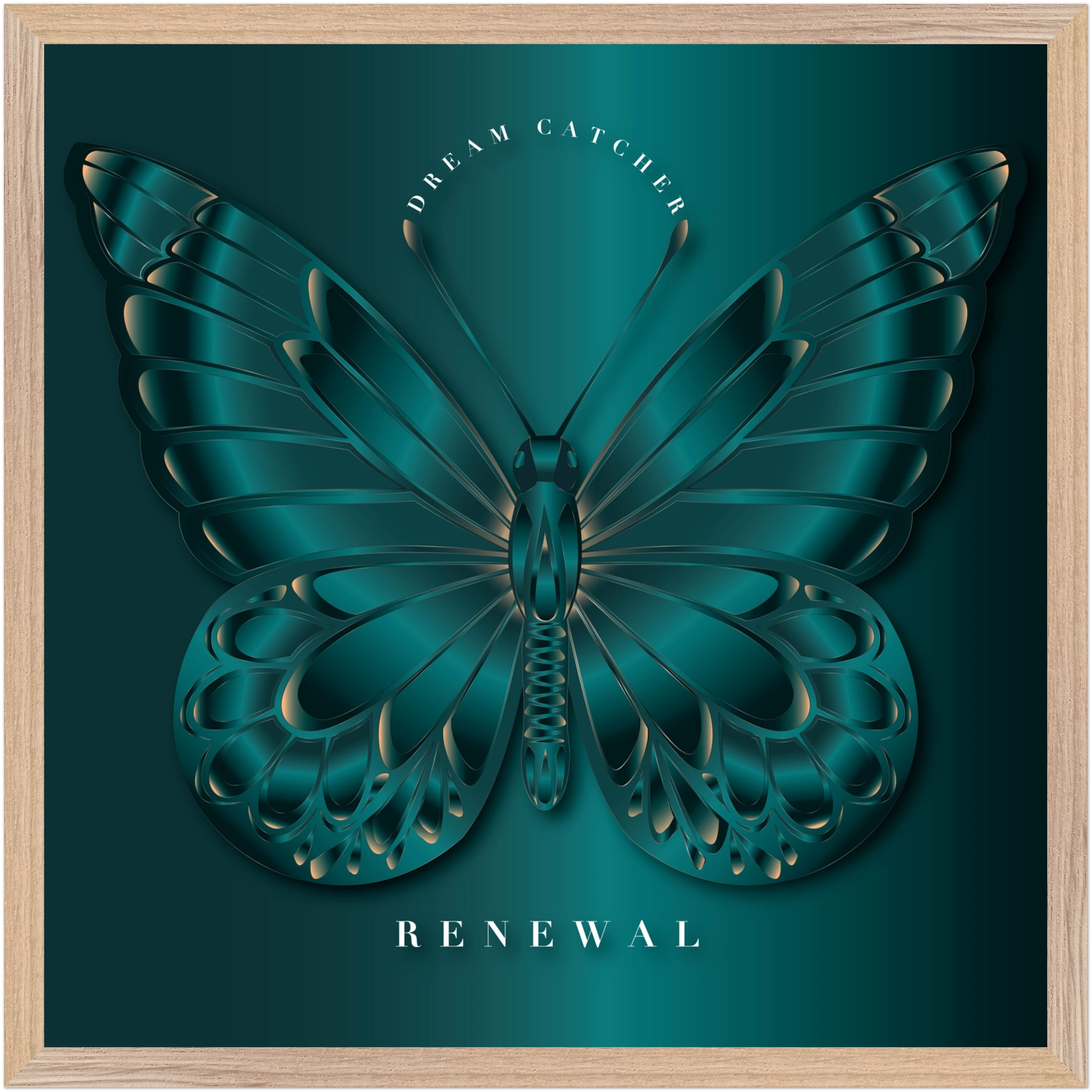 Emerald Dream Catcher "Renewal" Framed Art Print — Peace Before Revival