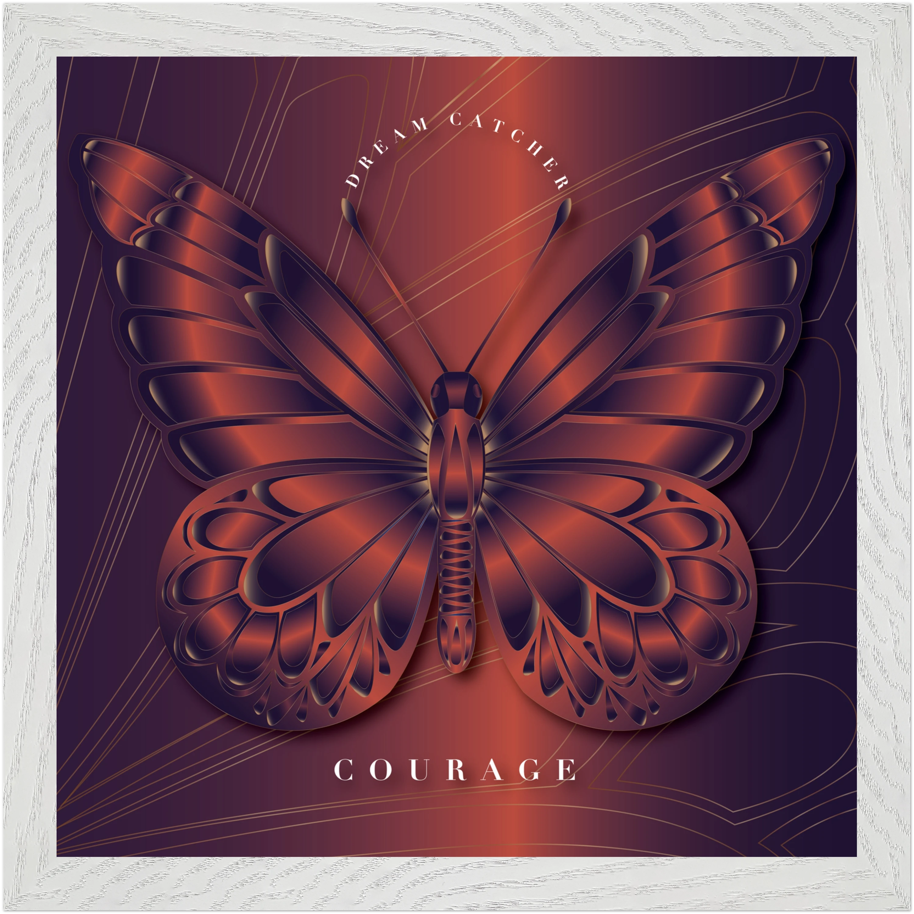 Amber Dream Catcher "Courage" Framed Art Print — Reclaim Everything