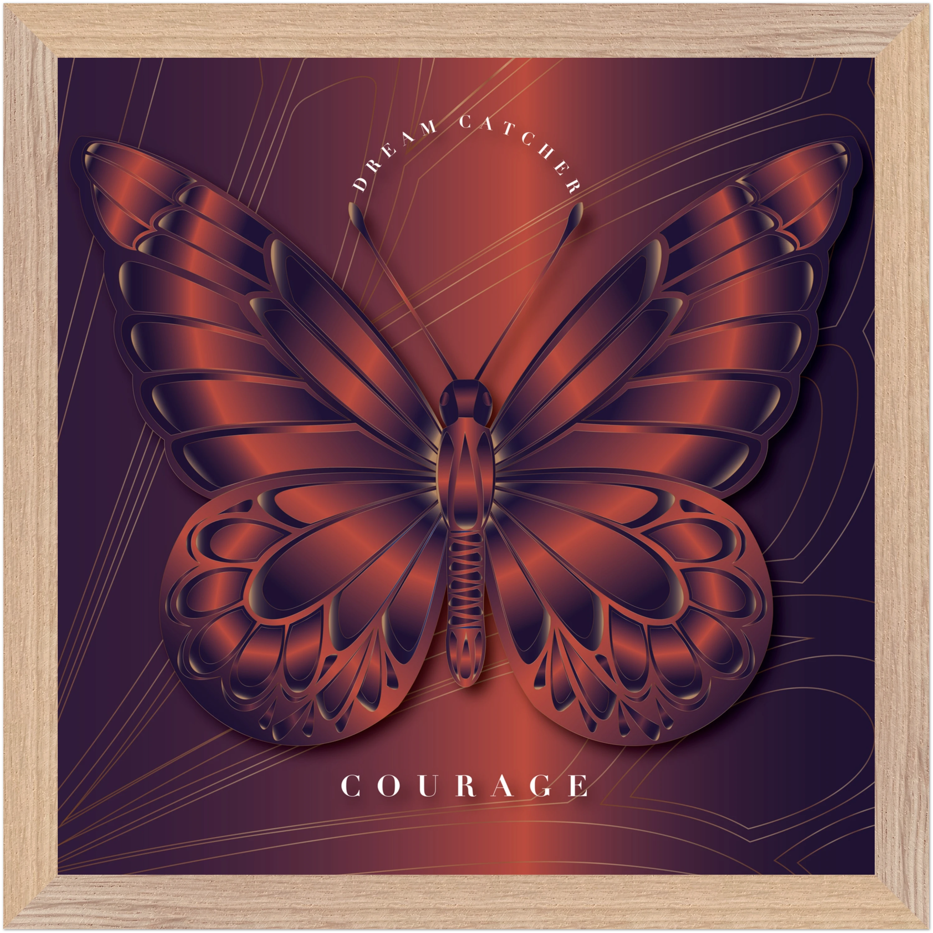 Amber Dream Catcher "Courage" Framed Art Print — Reclaim Everything