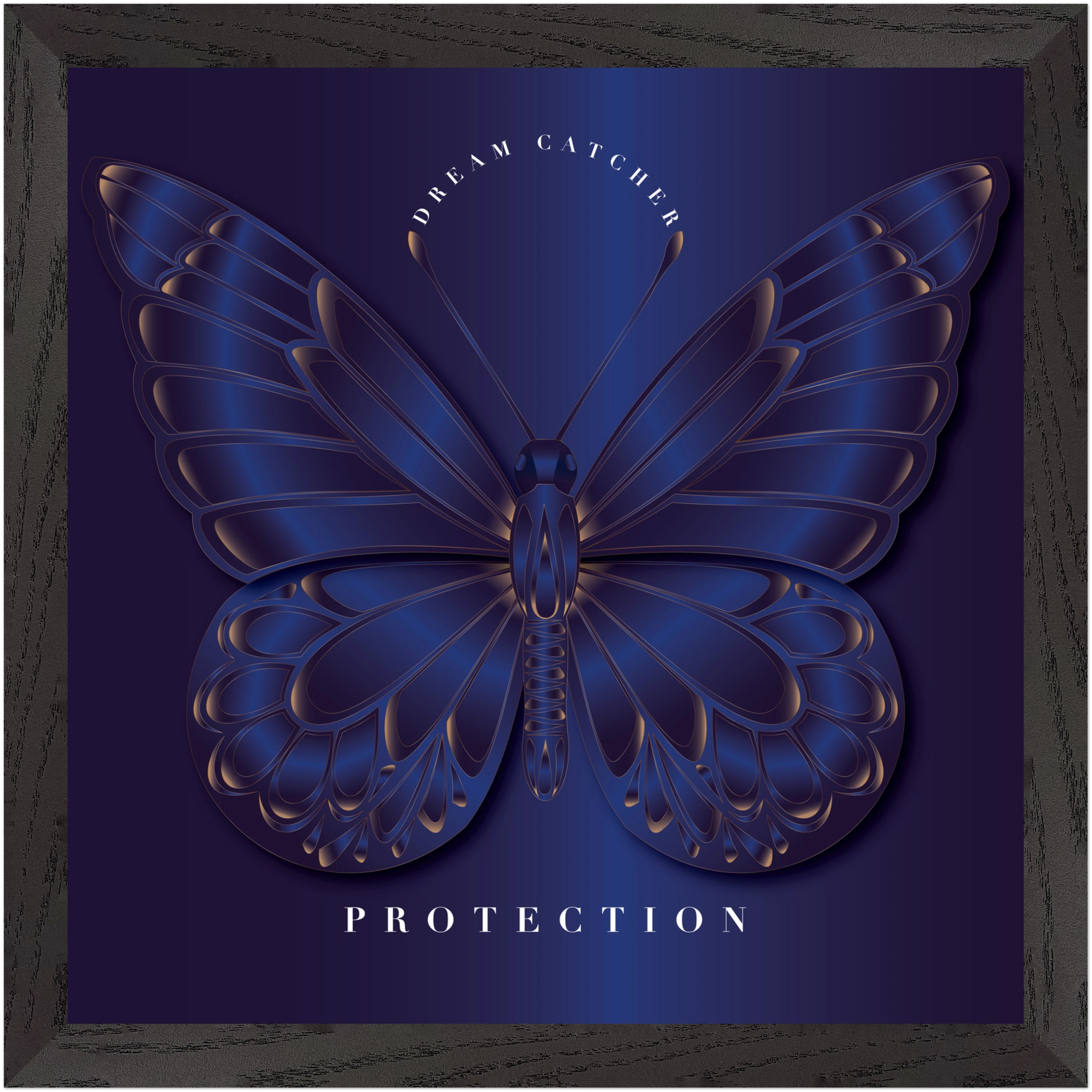 Sapphire Dream Catcher "Protection" Framed Art Print — Safe in the Dark