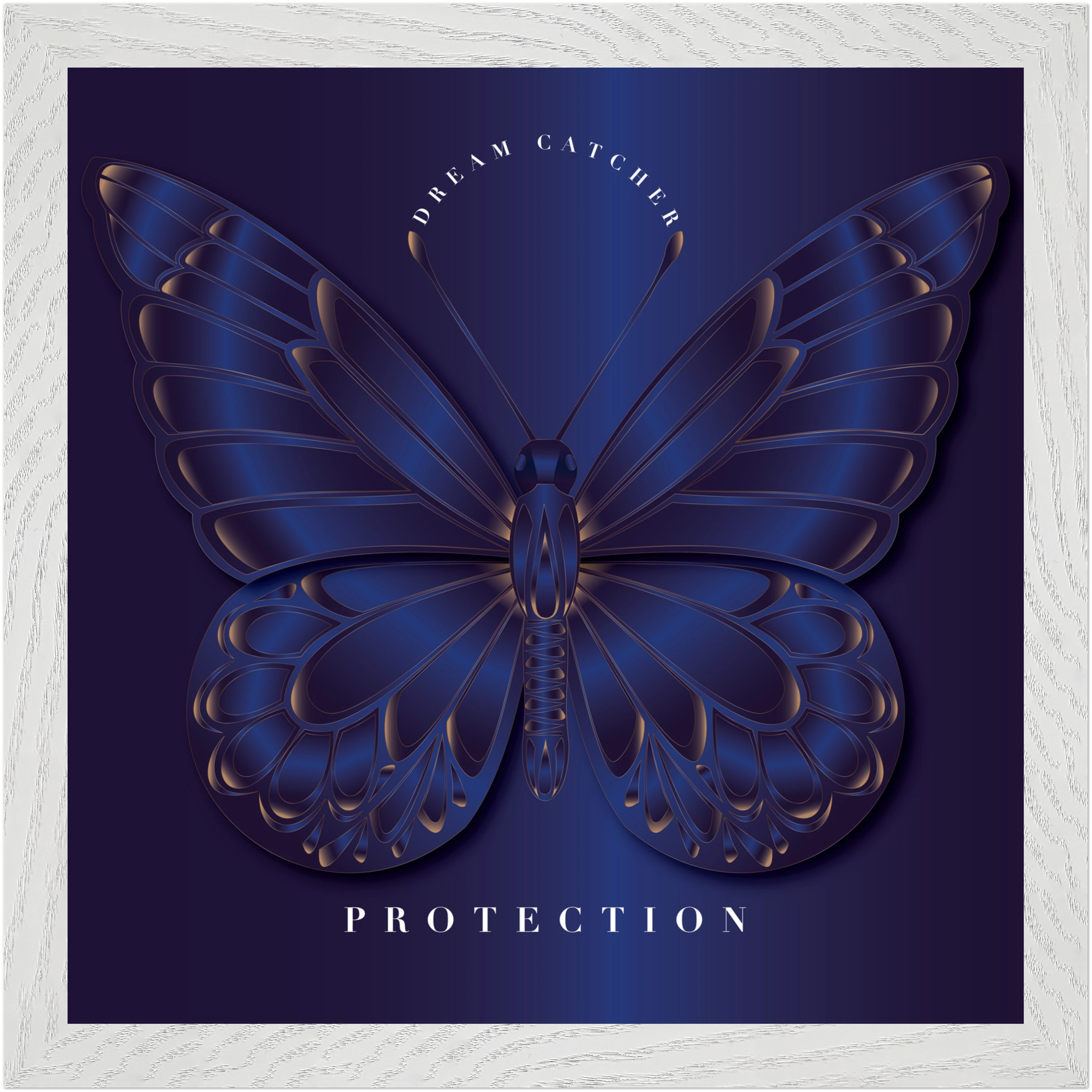 Sapphire Dream Catcher "Protection" Framed Art Print — Safe in the Dark