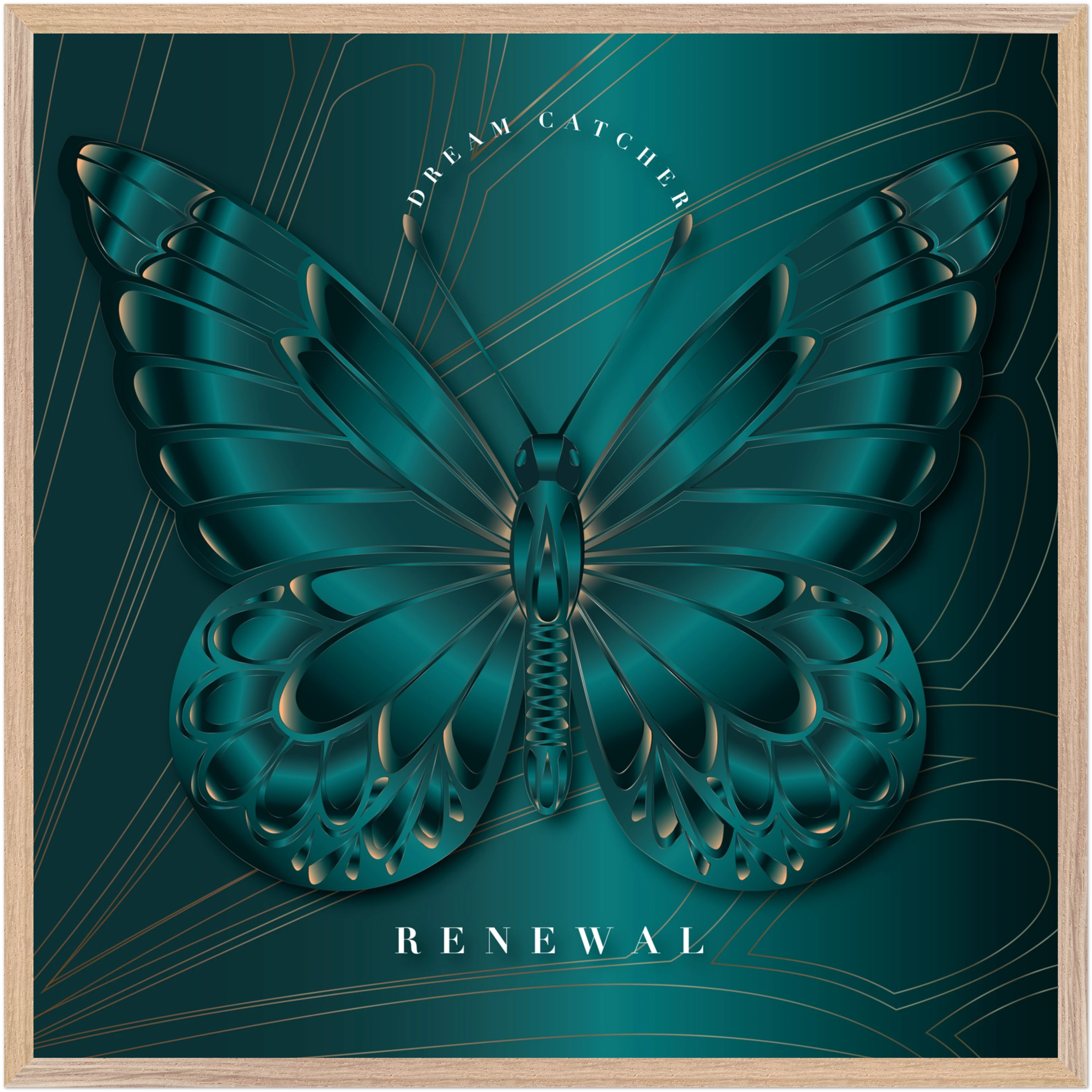 Emerald Dream Catcher "Renewal" Framed Art Print — Peace Before Revival