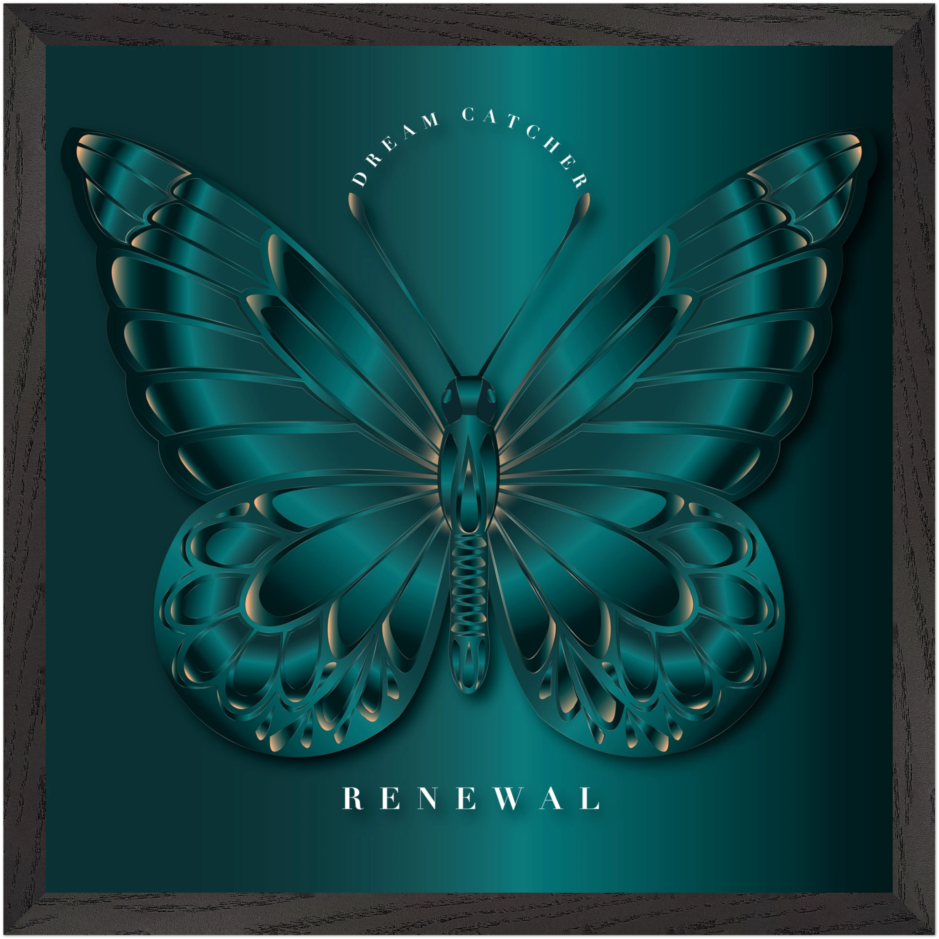 Emerald Dream Catcher "Renewal" Framed Art Print — Peace Before Revival