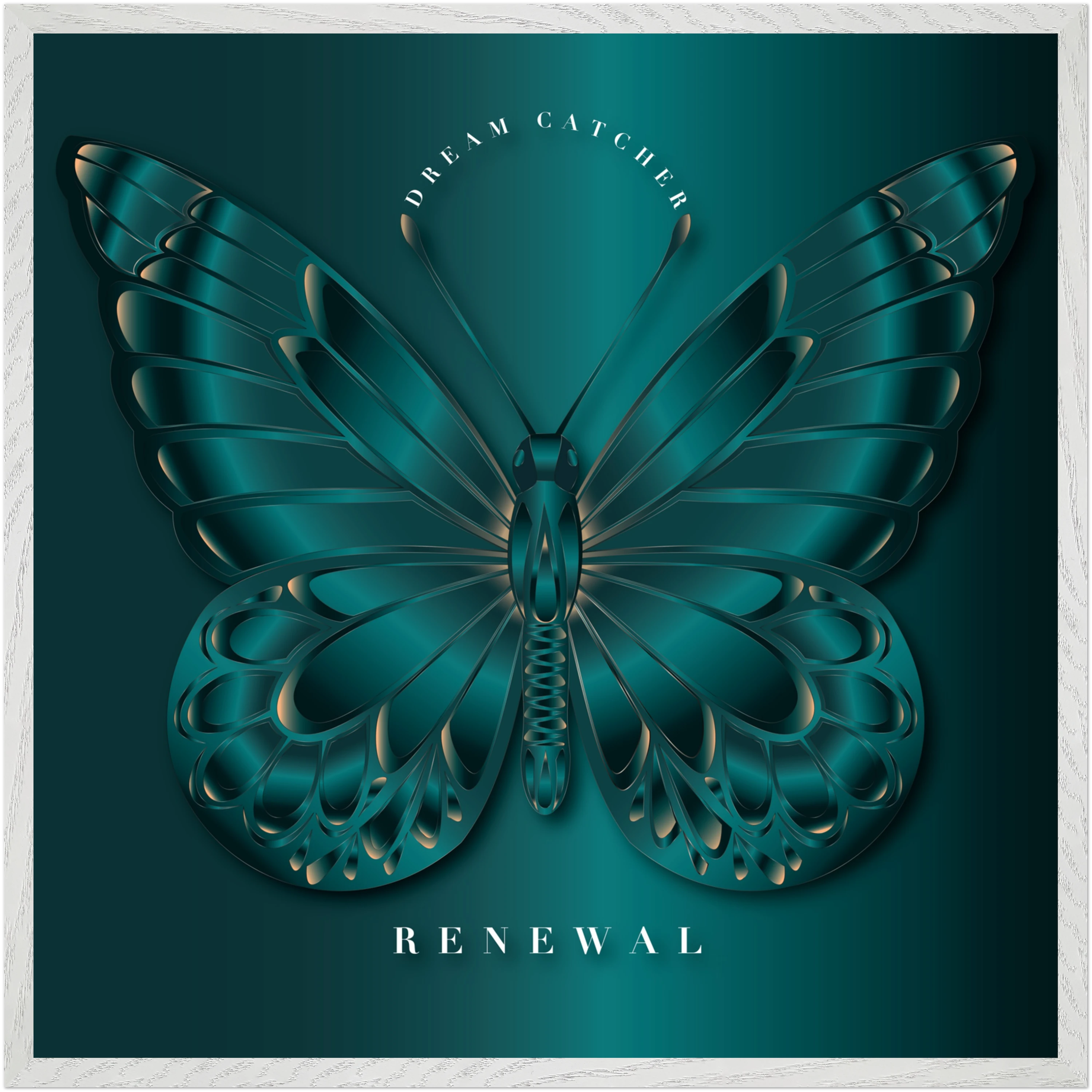Emerald Dream Catcher "Renewal" Framed Art Print — Peace Before Revival