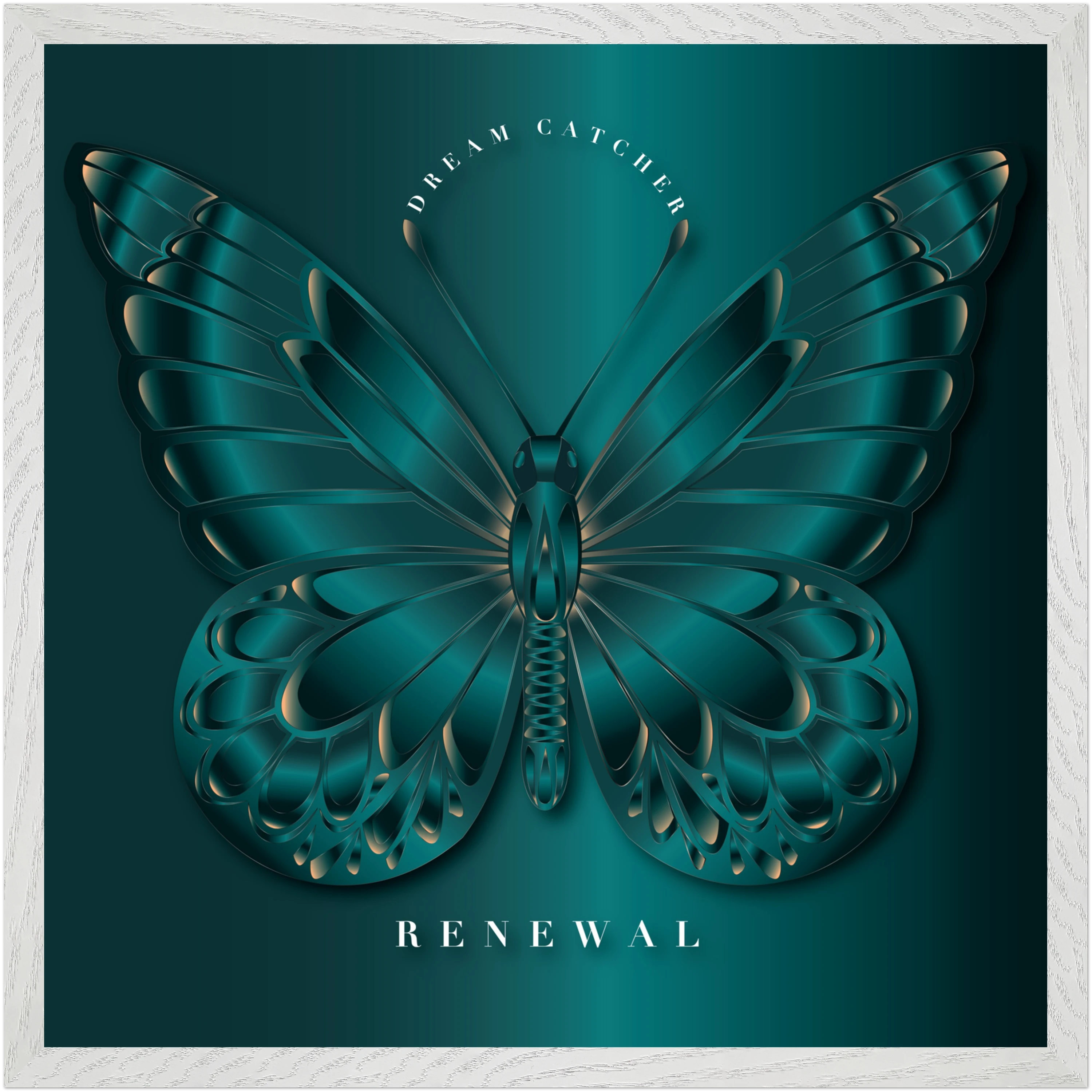 Emerald Dream Catcher "Renewal" Framed Art Print — Peace Before Revival