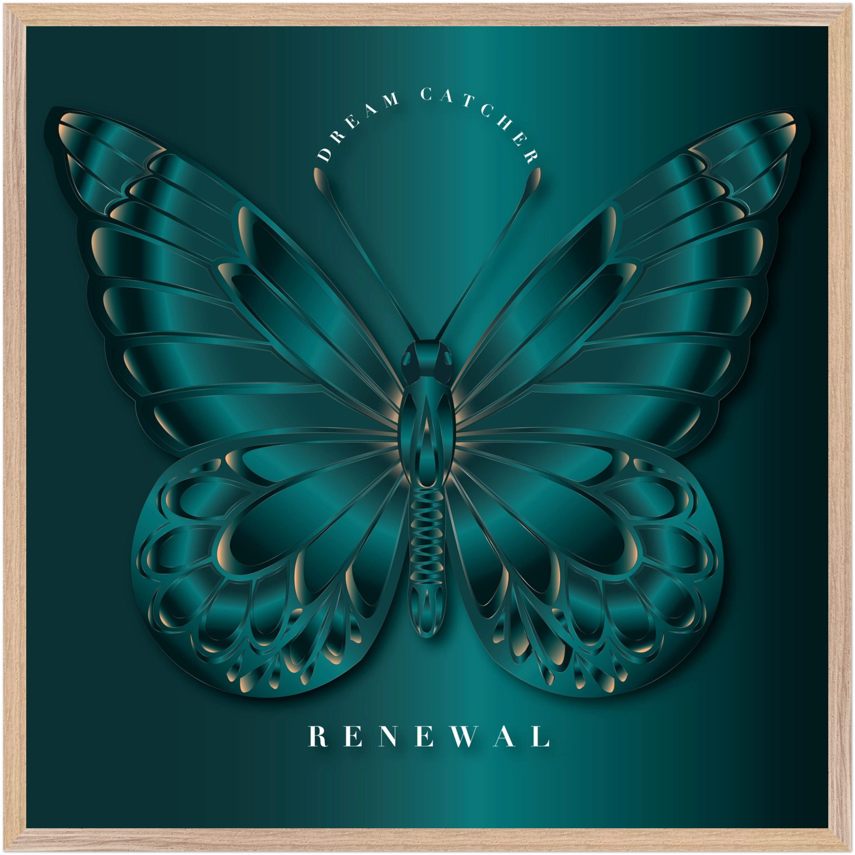 Emerald Dream Catcher "Renewal" Framed Art Print — Peace Before Revival