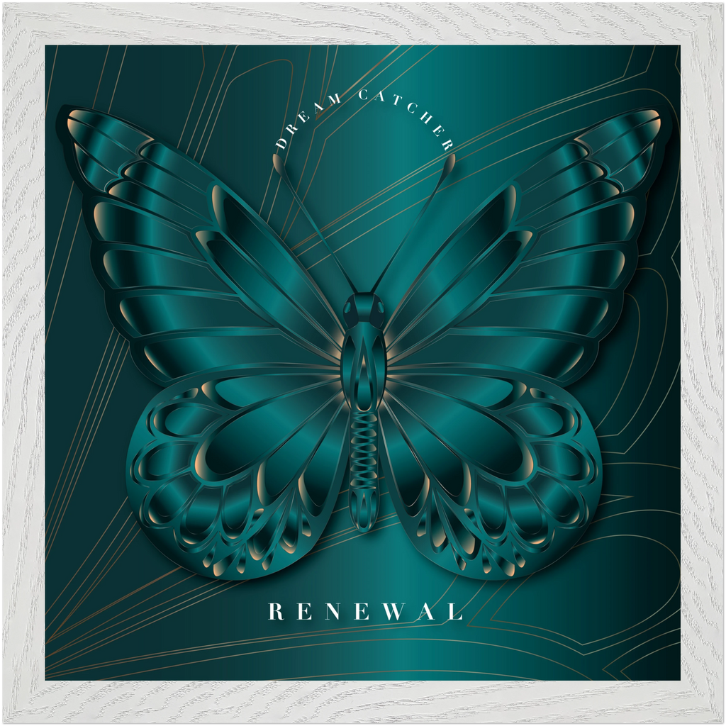 Emerald Dream Catcher "Renewal" Framed Art Print — Peace Before Revival