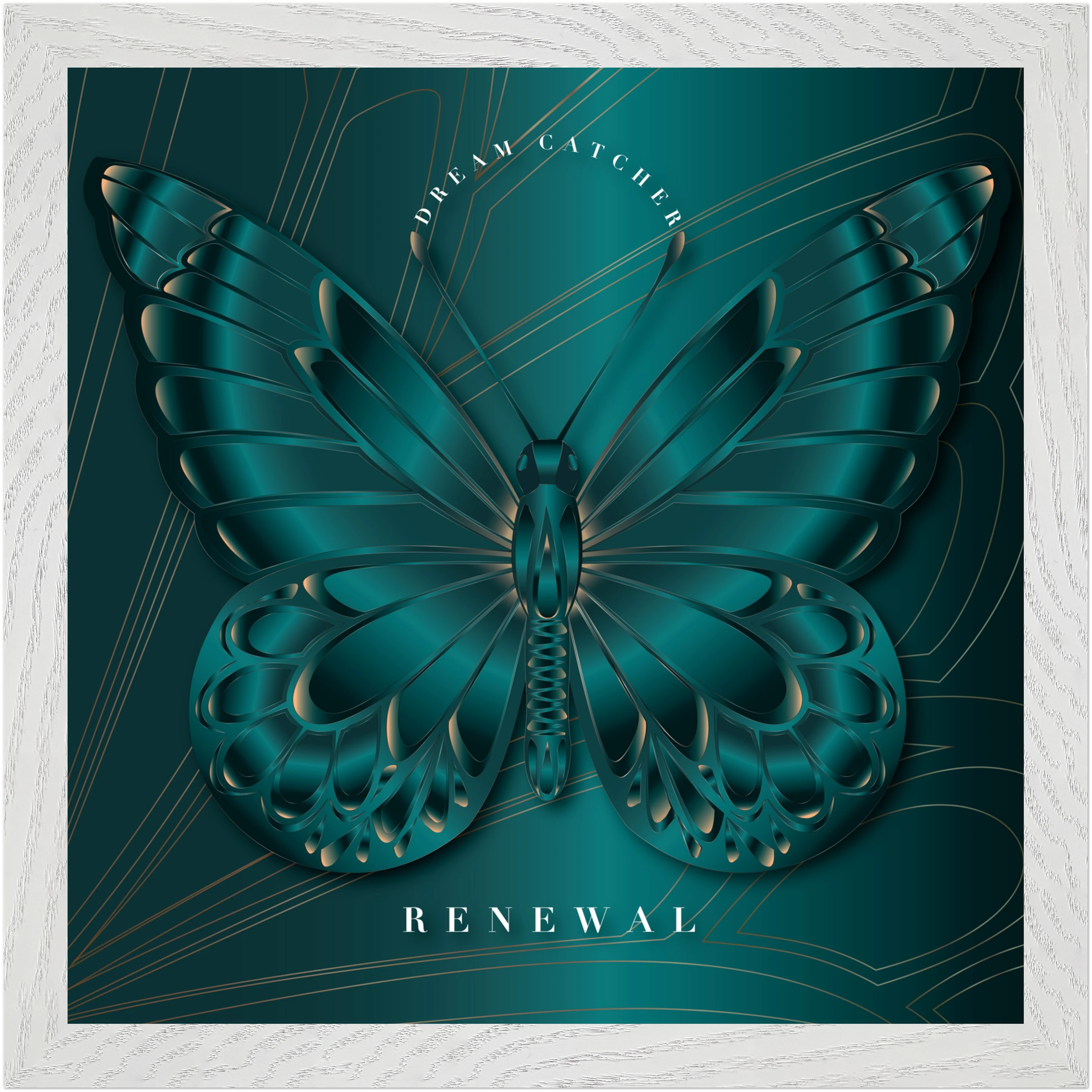 Emerald Dream Catcher "Renewal" Framed Art Print — Peace Before Revival