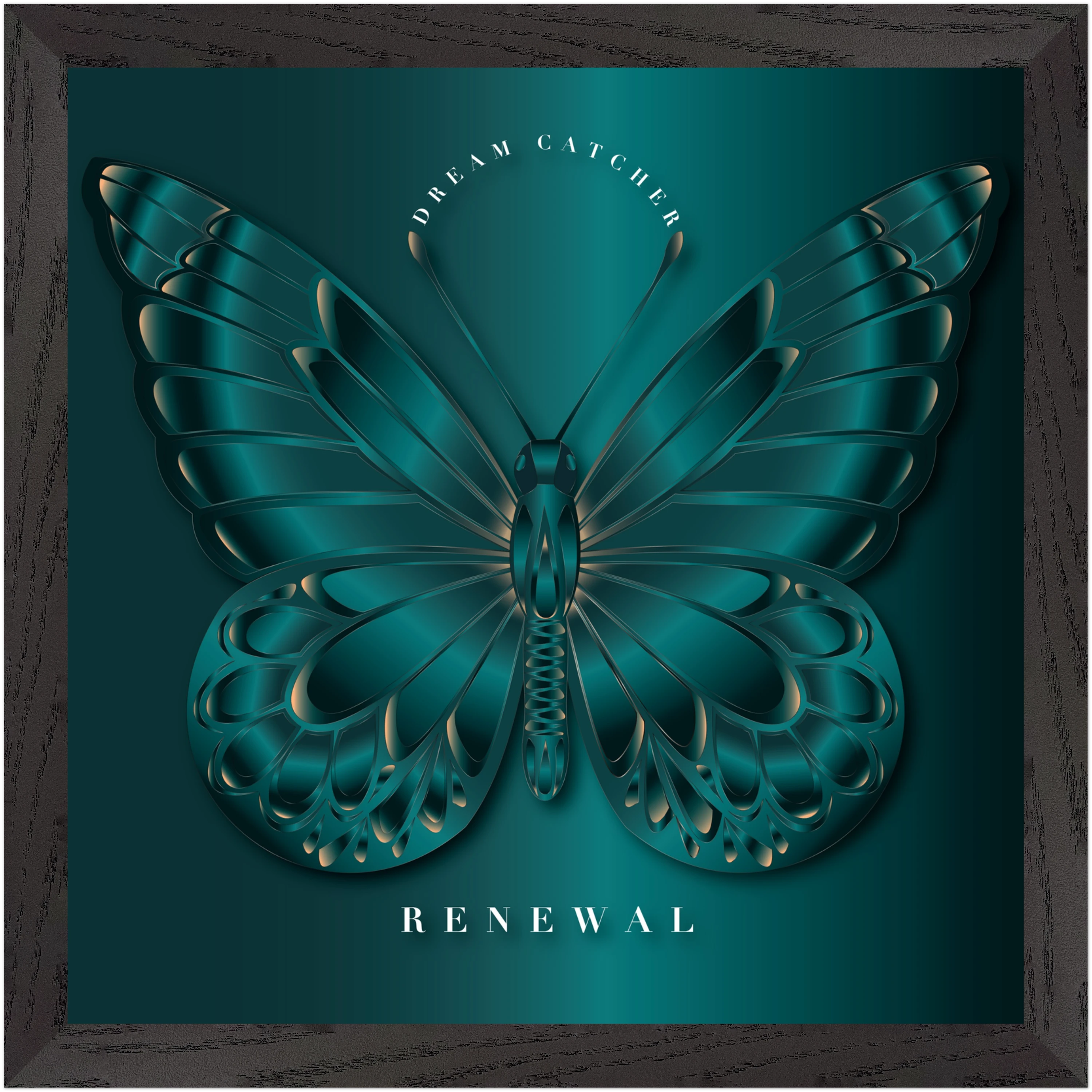 Emerald Dream Catcher "Renewal" Framed Art Print — Peace Before Revival