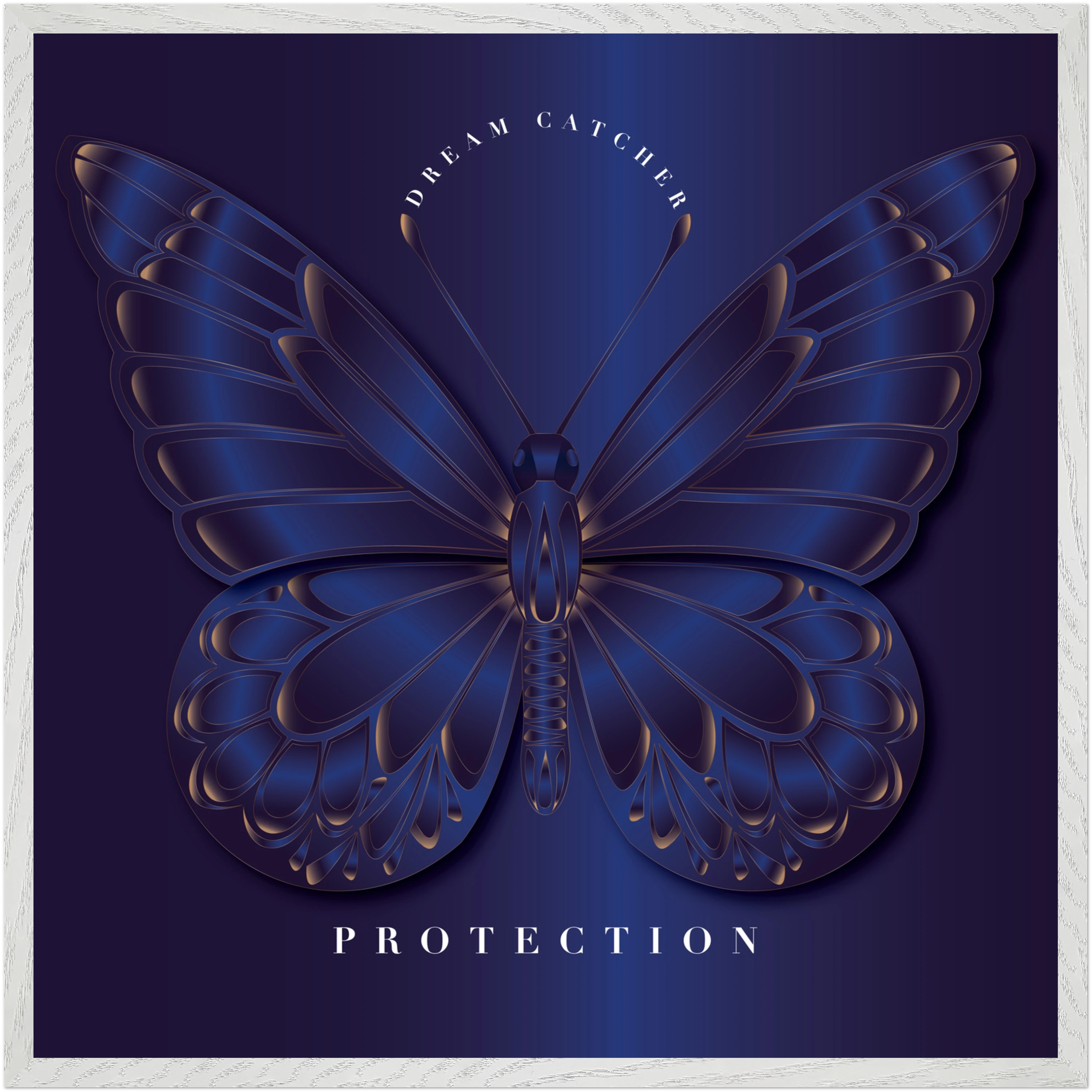 Sapphire Dream Catcher "Protection" Framed Art Print — Safe in the Dark