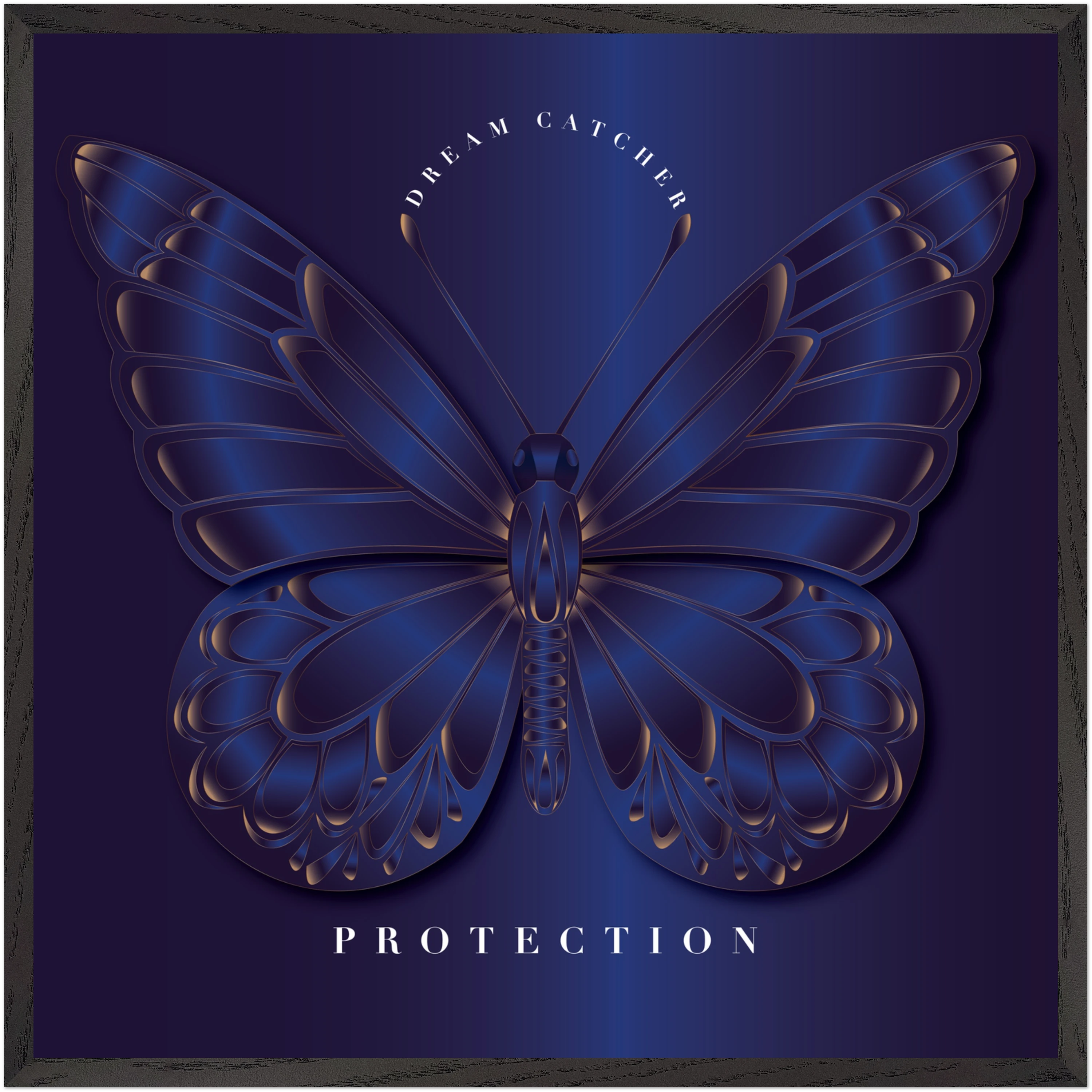 Sapphire Dream Catcher "Protection" Framed Art Print — Safe in the Dark