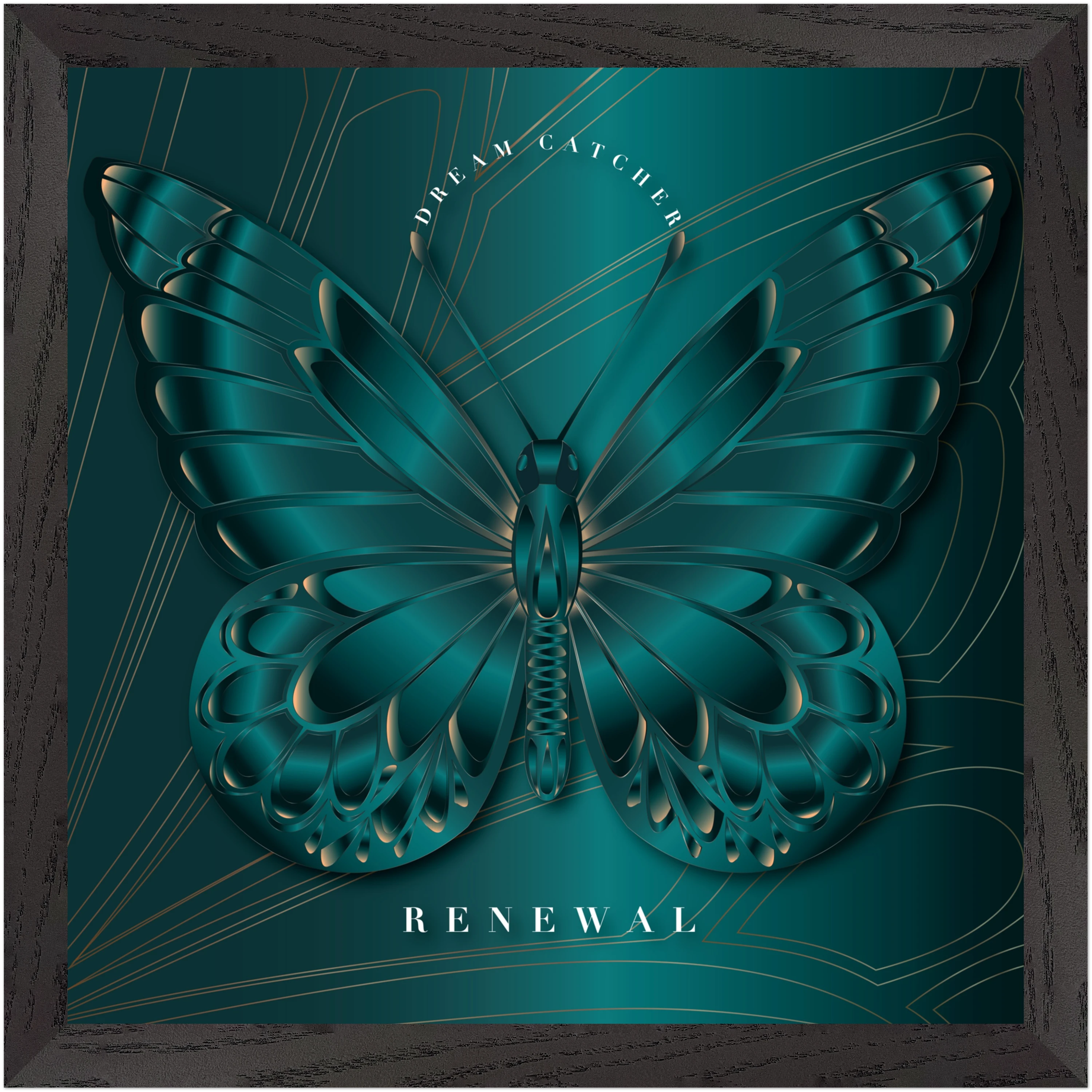Emerald Dream Catcher "Renewal" Framed Art Print — Peace Before Revival