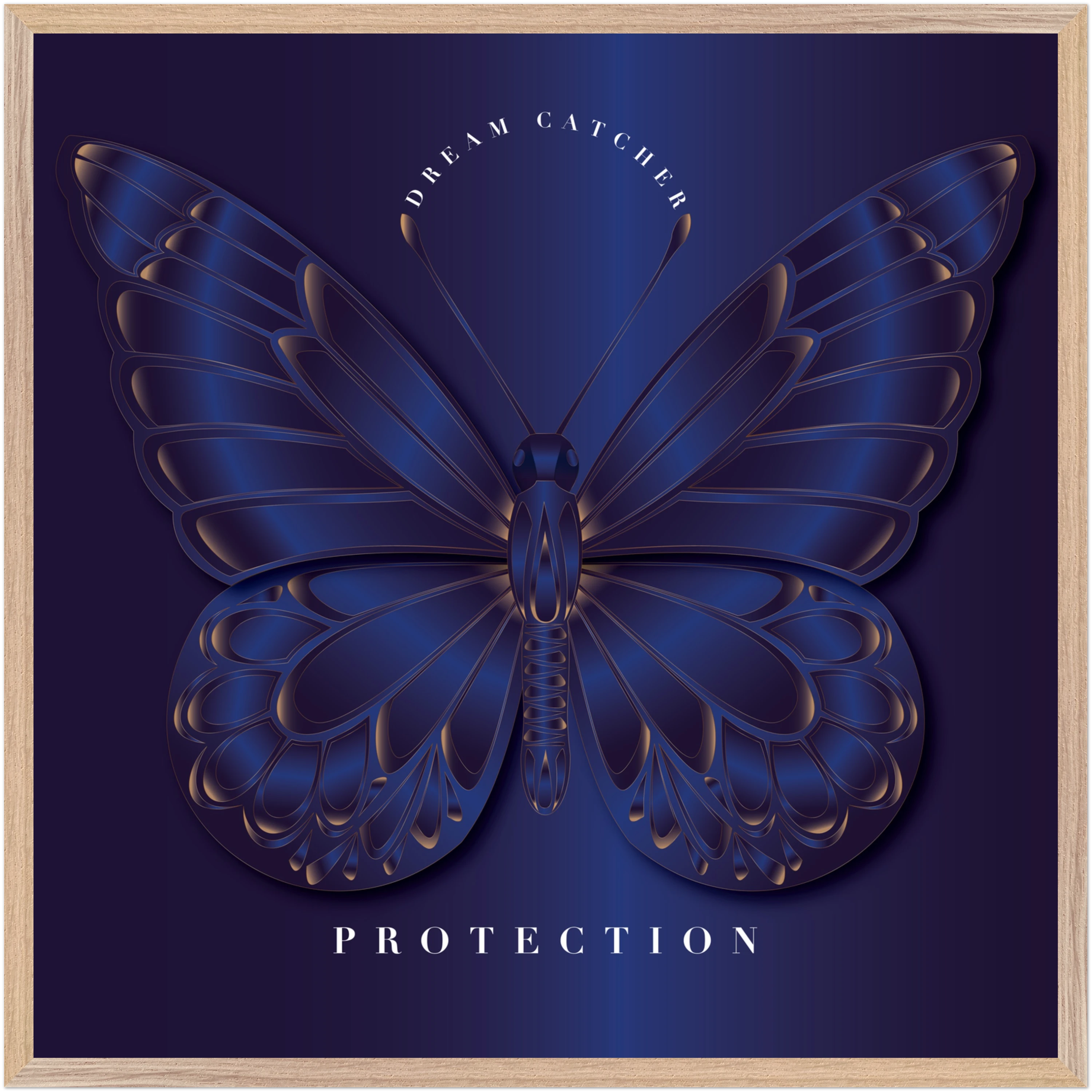 Sapphire Dream Catcher "Protection" Framed Art Print — Safe in the Dark