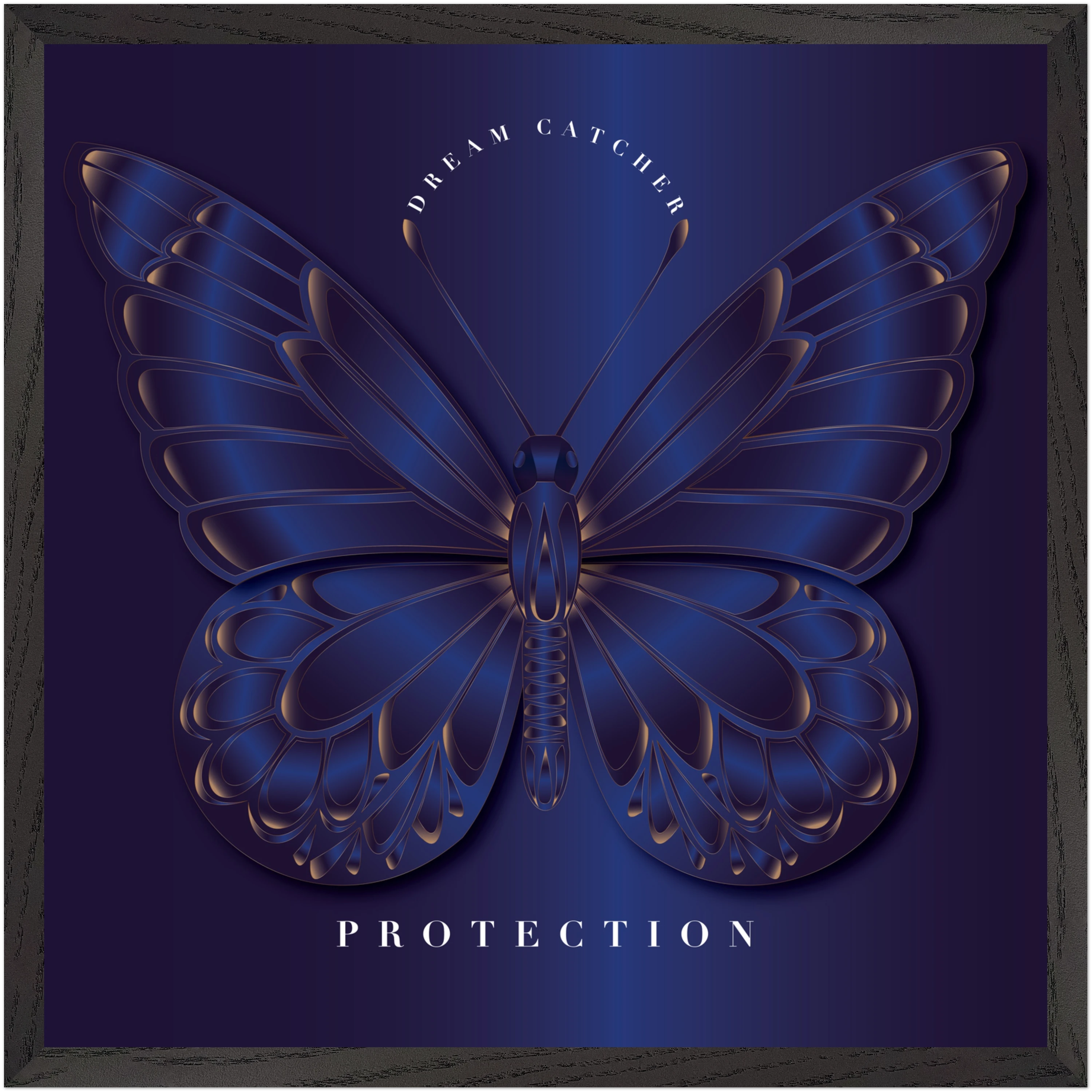 Sapphire Dream Catcher "Protection" Framed Art Print — Safe in the Dark