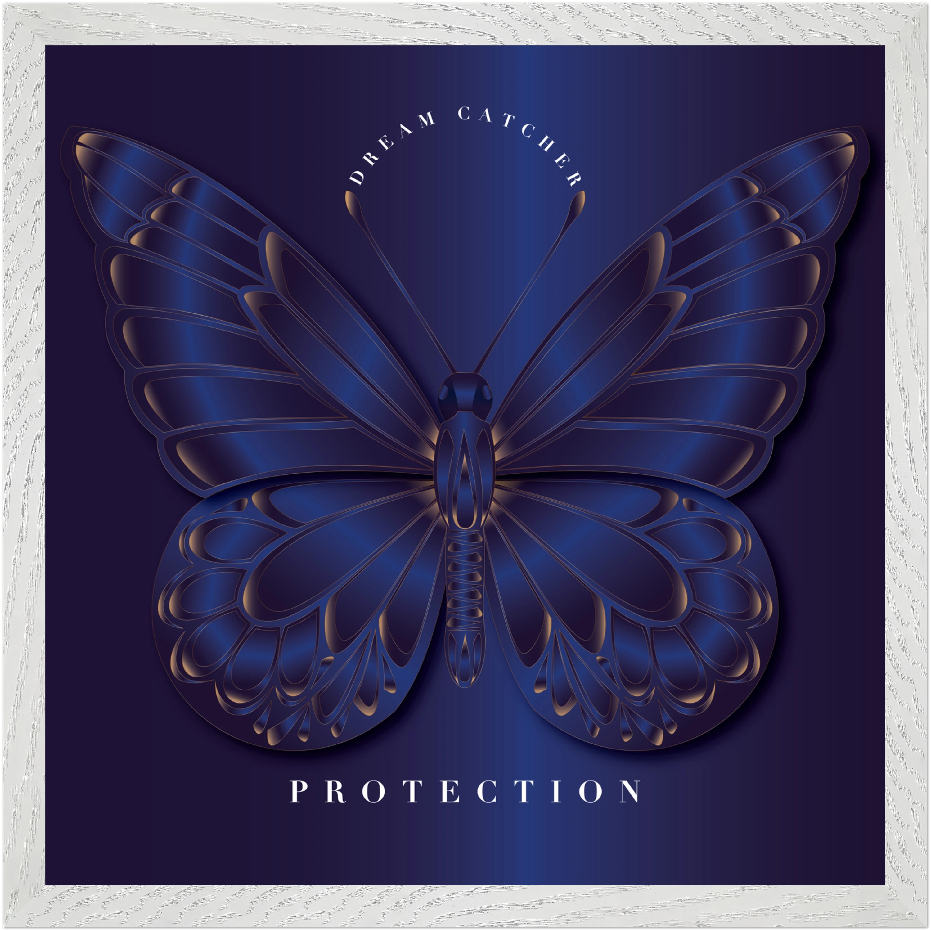 Sapphire Dream Catcher "Protection" Framed Art Print — Safe in the Dark