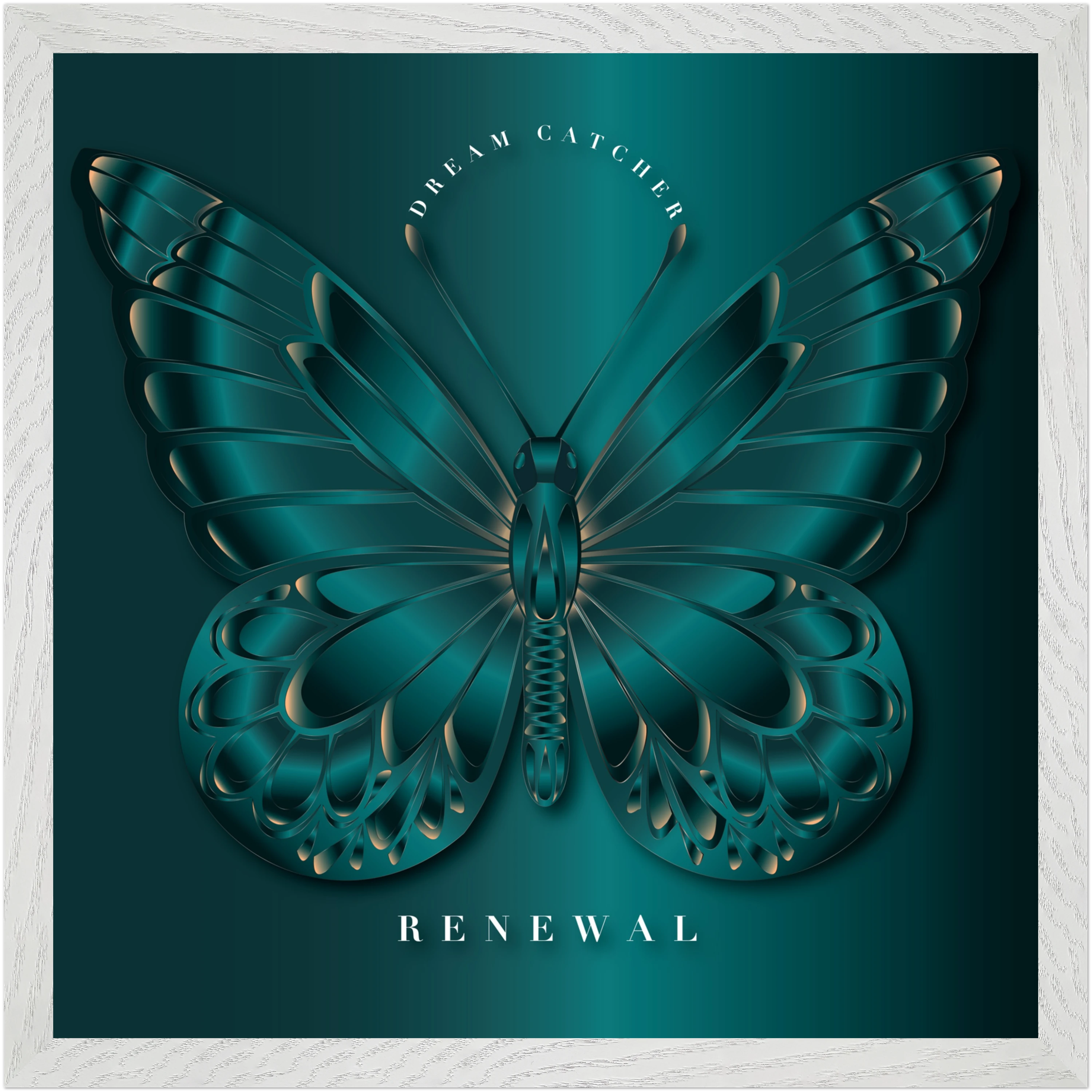 Emerald Dream Catcher "Renewal" Framed Art Print — Peace Before Revival
