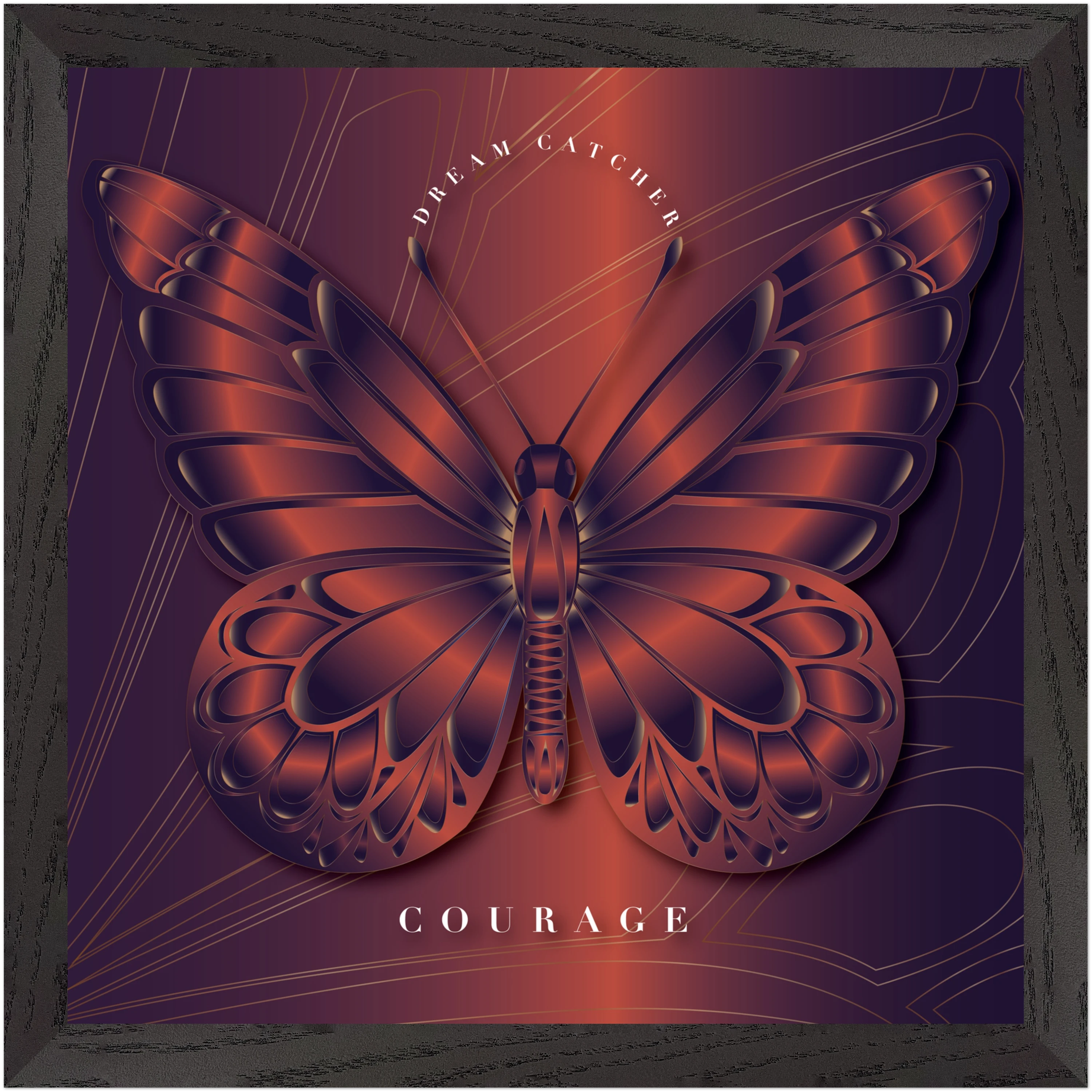 Amber Dream Catcher "Courage" Framed Art Print — Reclaim Everything