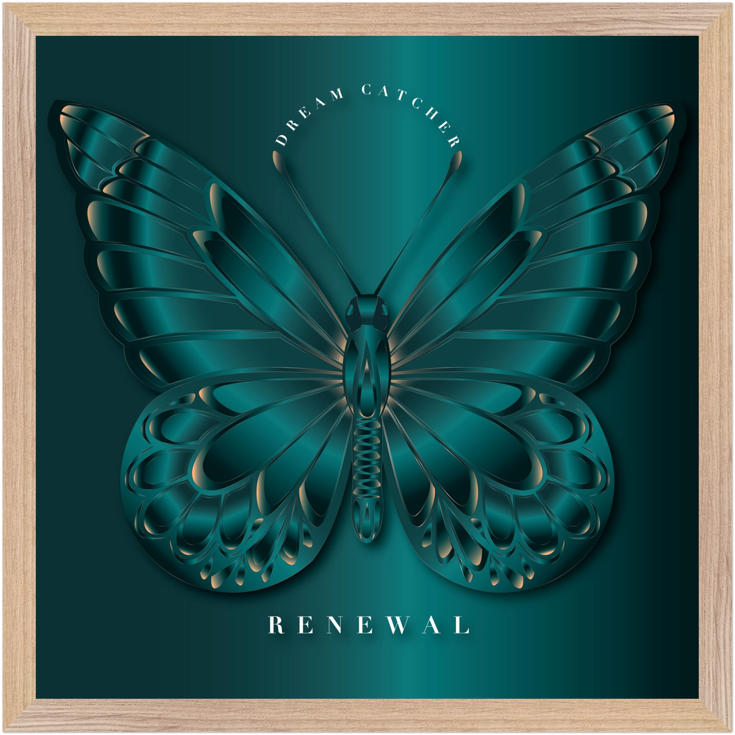 Emerald Dream Catcher "Renewal" Framed Art Print — Peace Before Revival