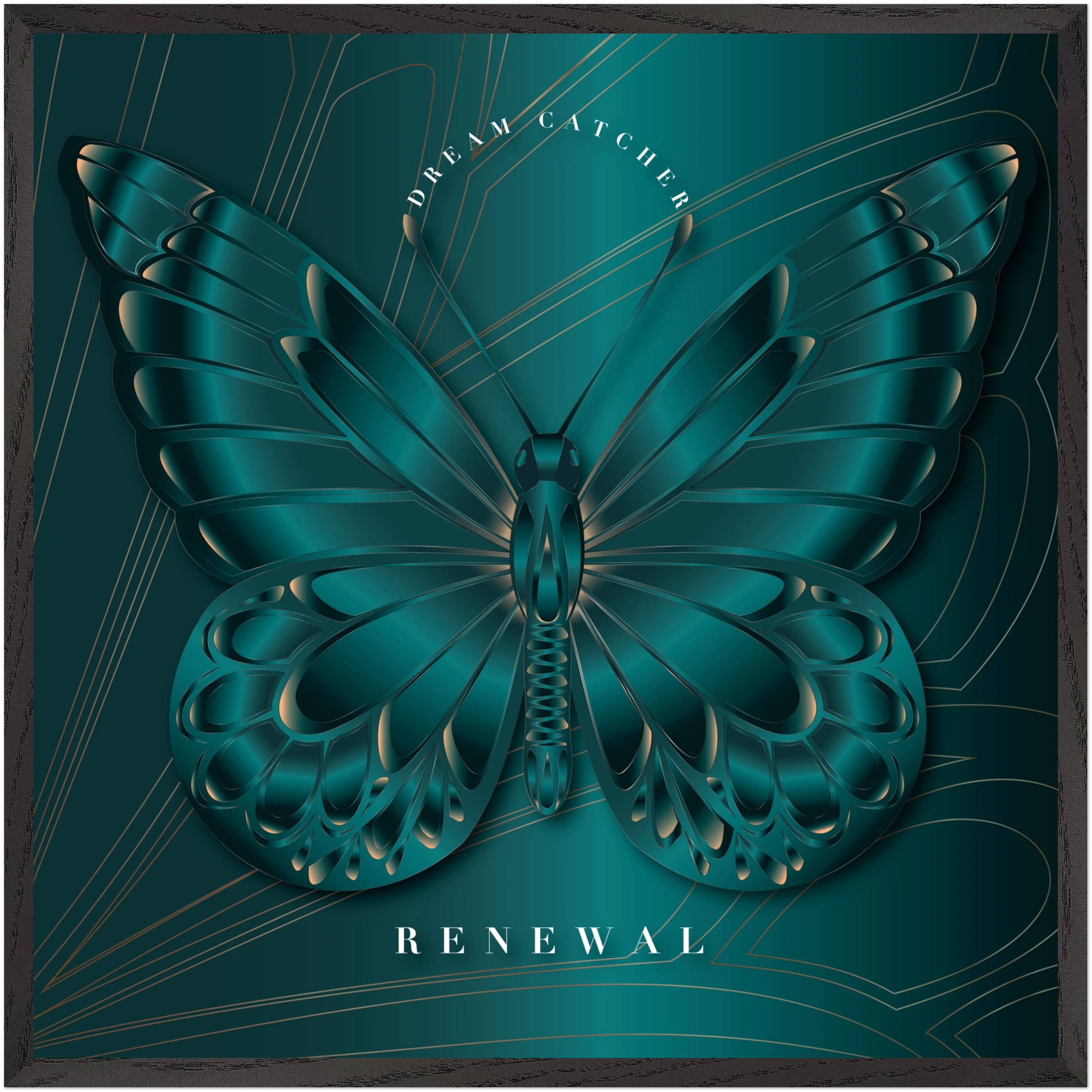 Emerald Dream Catcher "Renewal" Framed Art Print — Peace Before Revival