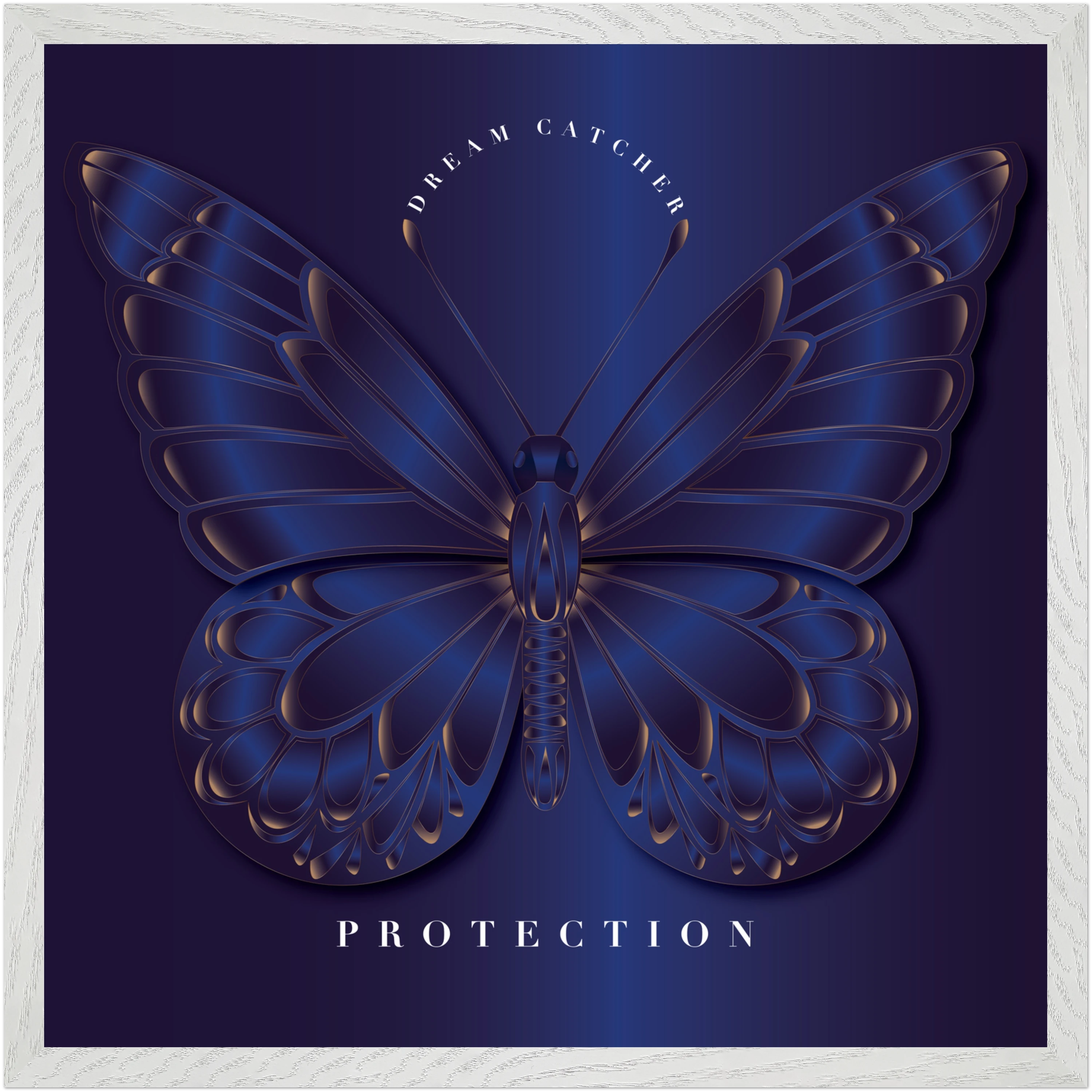 Sapphire Dream Catcher "Protection" Framed Art Print — Safe in the Dark