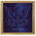 Sapphire Dream Catcher "Protection" Vintage Gold Framed Art Print — Safe in the Dark